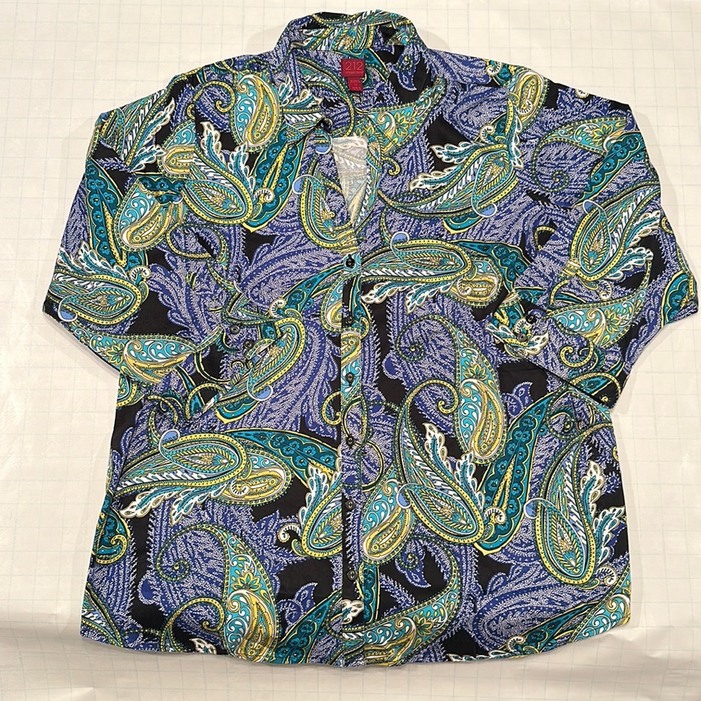 212 Collection Paisley Pattern Blouse